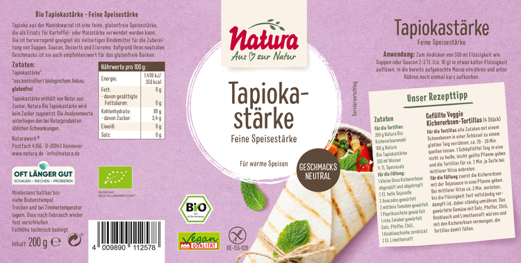 Natura - Tapiokastärke bio 200g