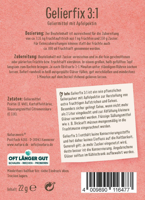 Natura - Gelierfix 3:1, 22g