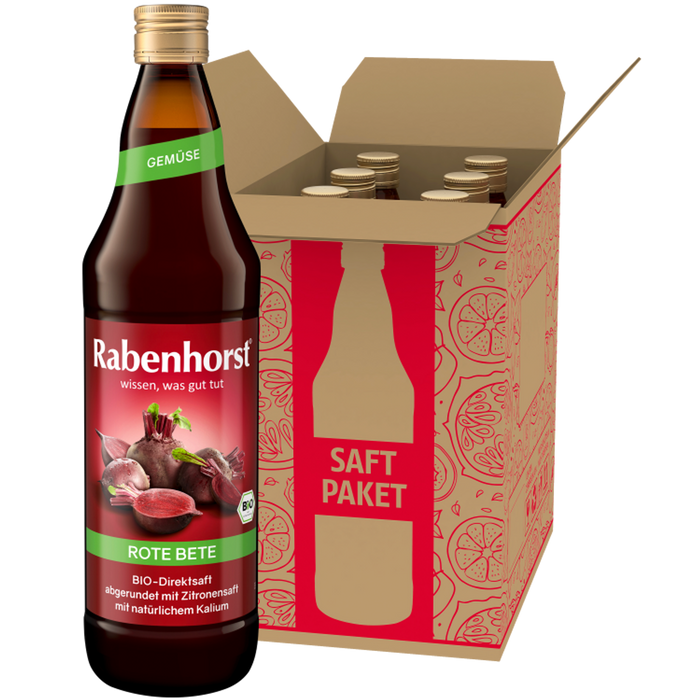 Rabenhorst Rote Bete Saft Paket mit 6 Flaschen jeweils 700ml