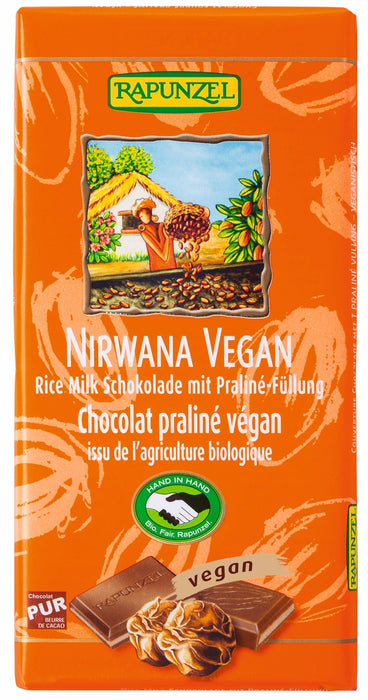 Rapunzel - Nirwana Vegan Schokolade mit Praliné-Füllung bio, 100g