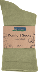 Reformhaus - Komfort Socke Baumwolle, Gr. 43 - 46 Olive