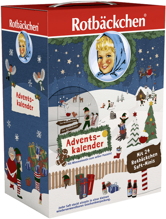Rotbäckchen - Adventskalender 2026, 24 Minis, 24x125ml