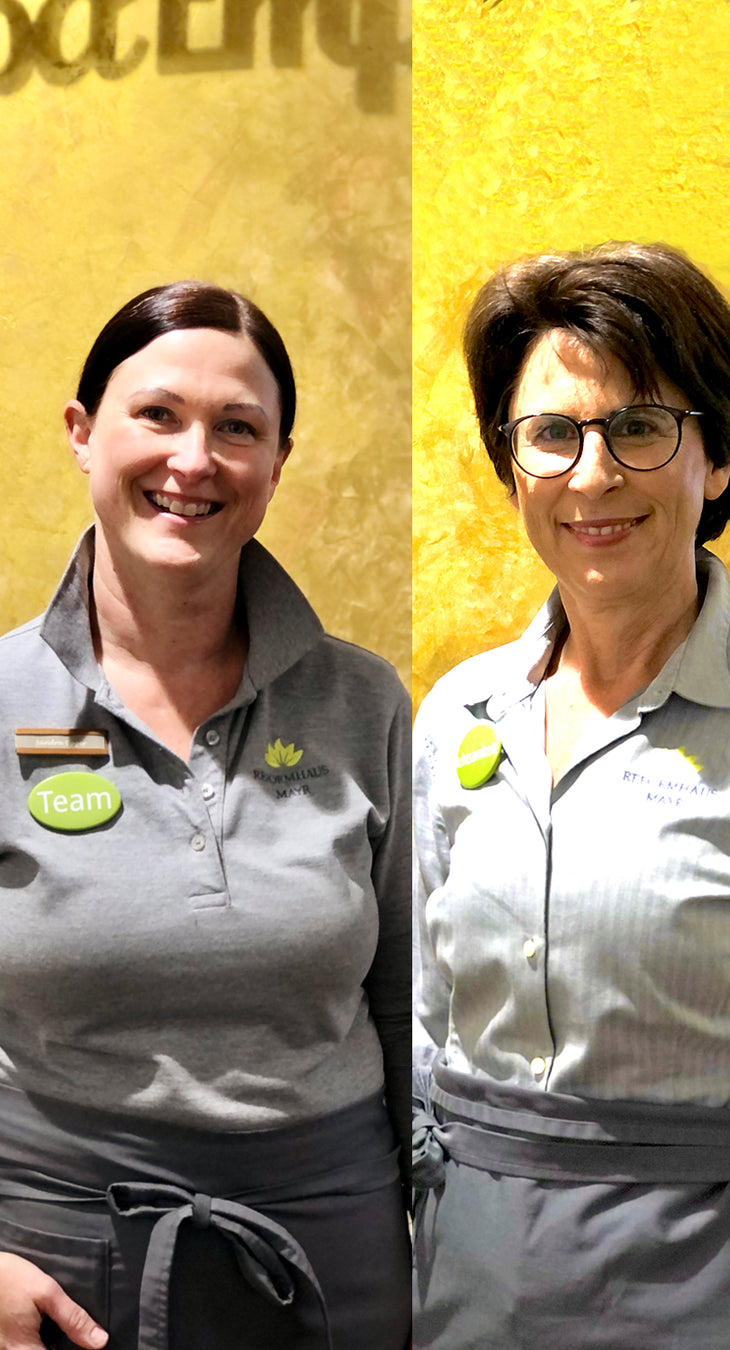 Die zwei Teamleiterinnen aus Planegg. Links ein Portraitfoto von Frau S. Egger, rechts von Frau A. Knapp