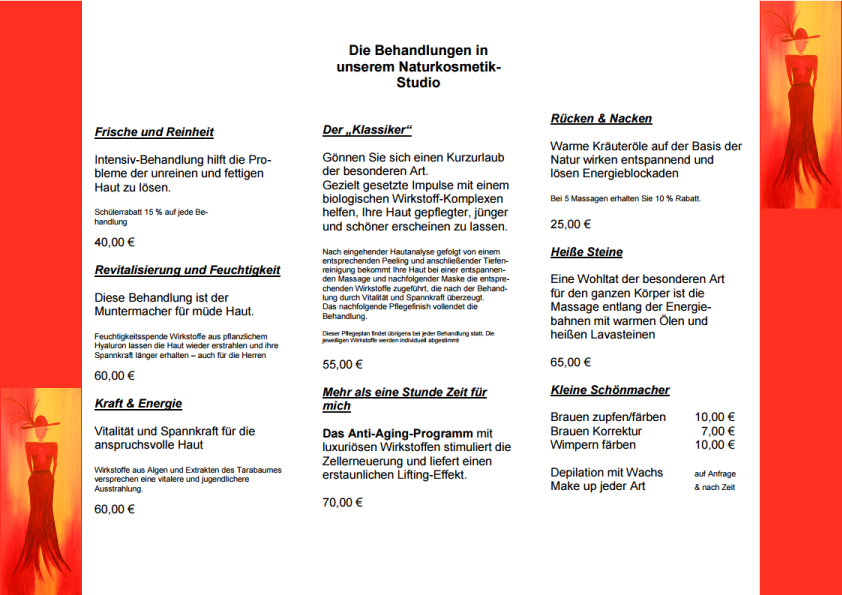 Behandlungen im Naturkosmetikstudio