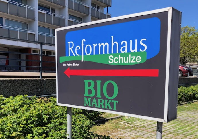 Schild Reformhaus Schulze Bio Markt