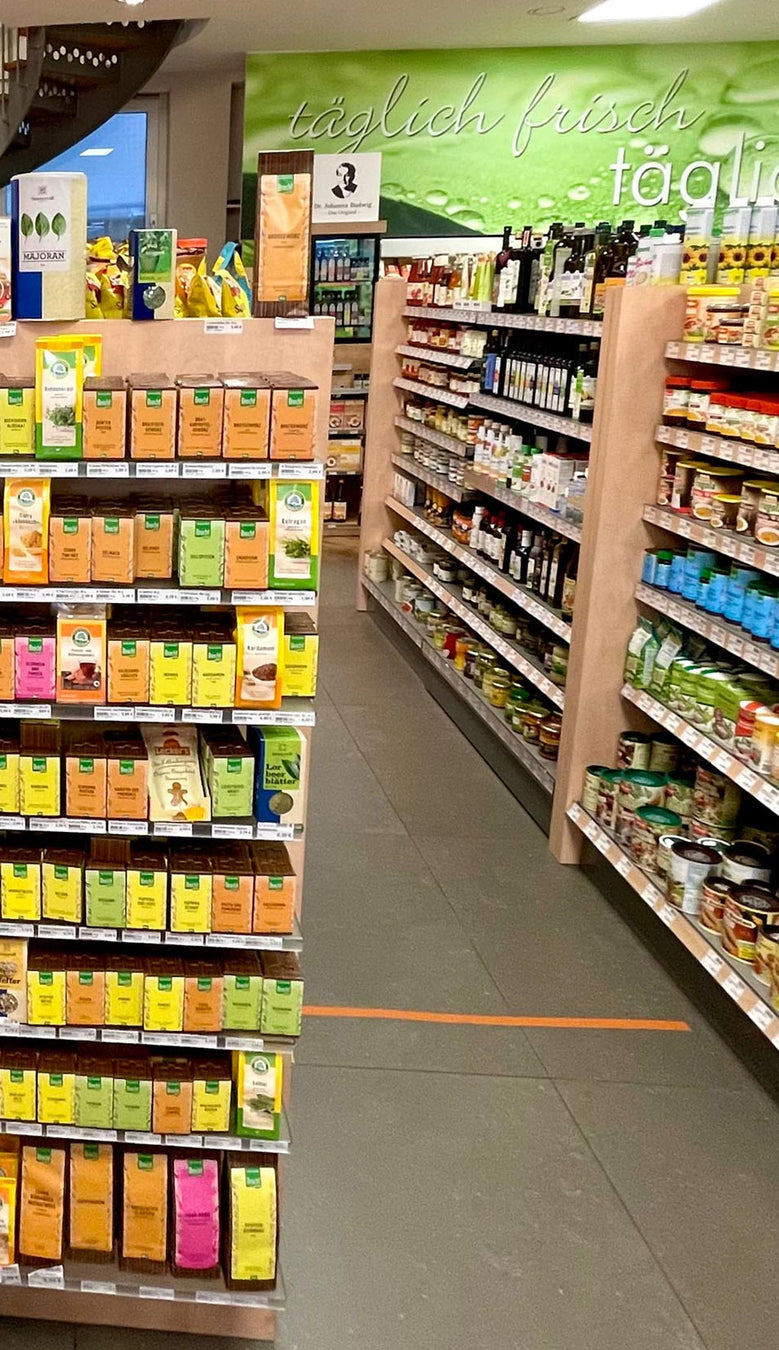 Produktregale Reformhaus Eden