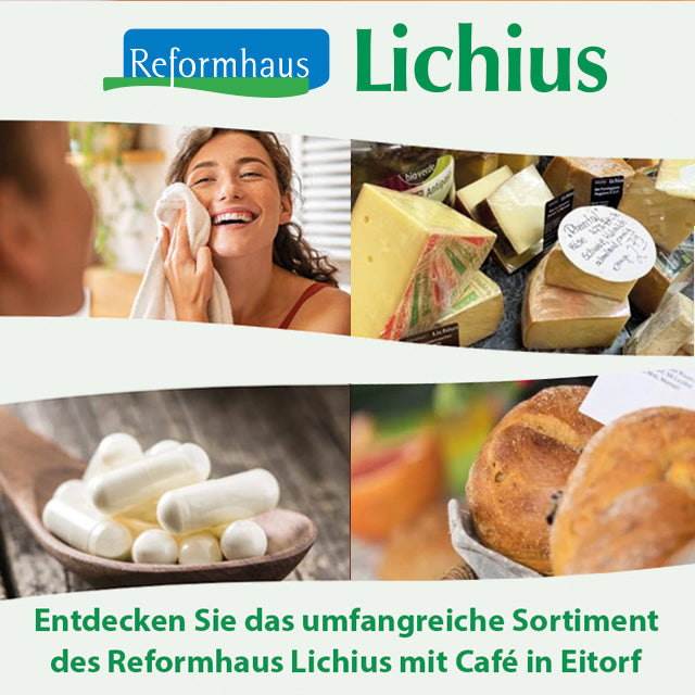 Reformhaus Lichius: entdecken Sie das umfangreiche Sortiment des Reformhaus Lichius mit Café in Eitorf