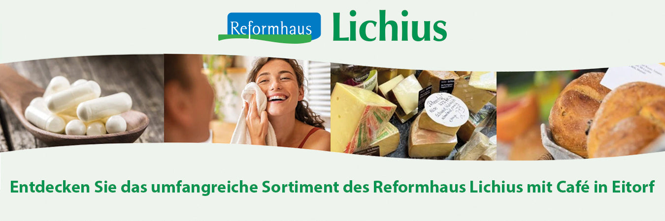 Reformhaus Lichius: entdecken Sie das umfangreiche Sortiment des Reformhaus Lichius mit Café in Eitorf